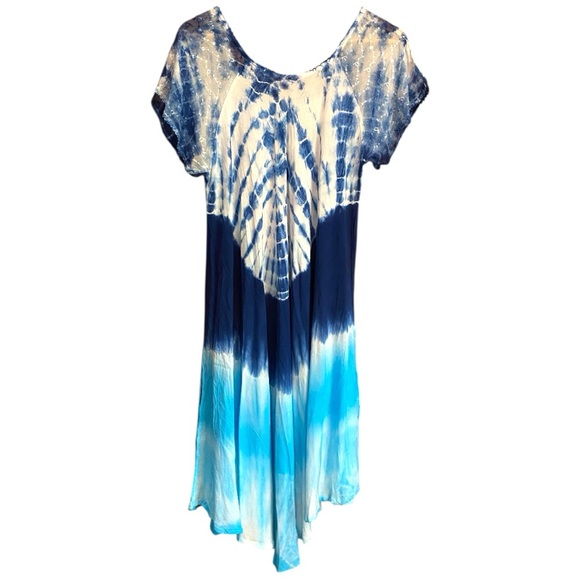 Jackpot Womens Tye-Die One Size Summer Pullover Multicolor Accents NWT - Picture 2 of 10